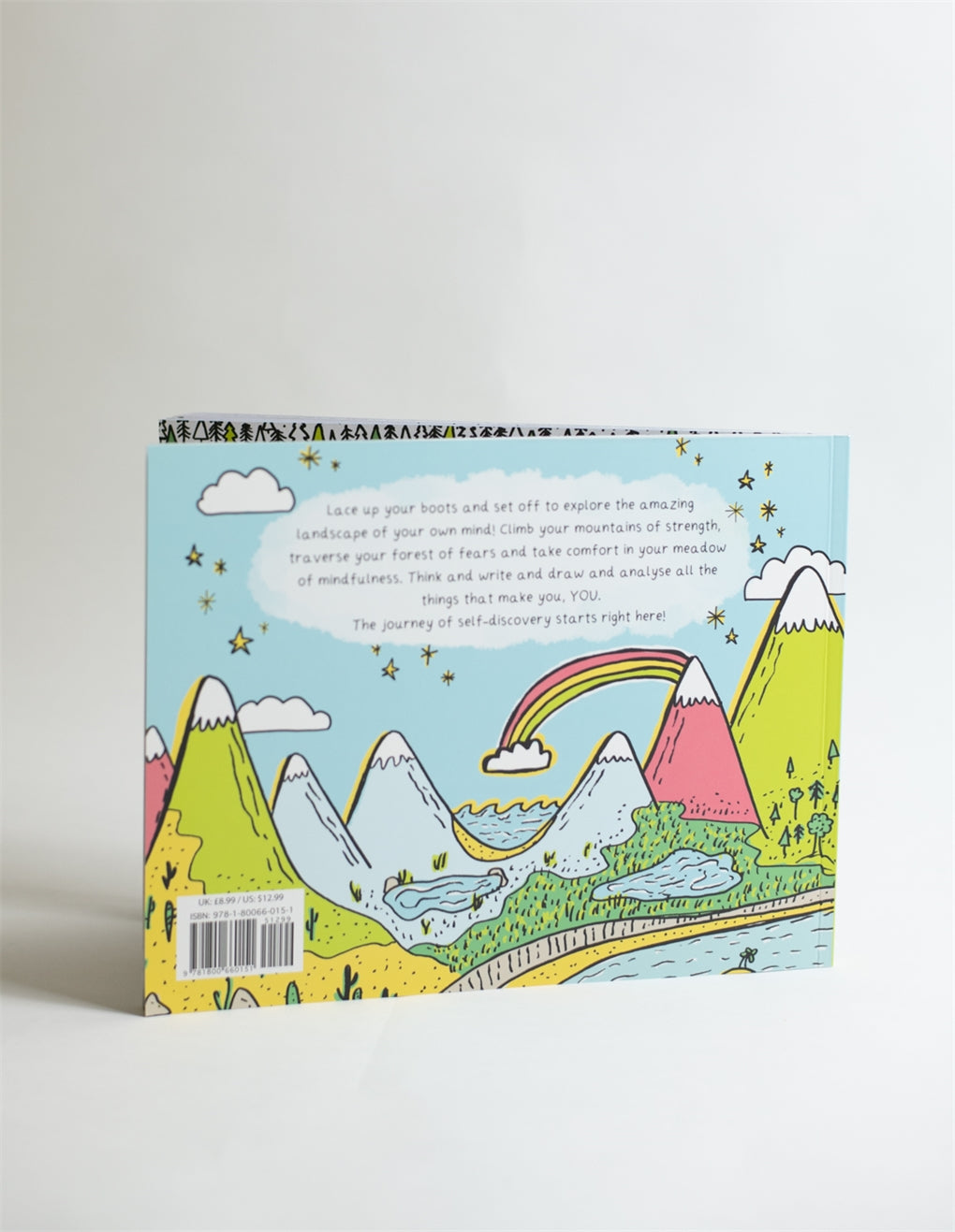 activity book asks young readers to explore the landscape of their own psyche. They are invited to visit their mountains of strength and wetlands of weaknesses. to confront their ‘forests of fears’, and to take comfort in their ‘islands of interests’. Personality quizzes, coloring in, drawing and designing all feature. Self-examination has never been more enjoyable!