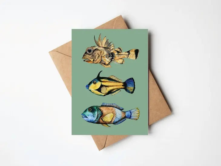 Trio of Fish - Card